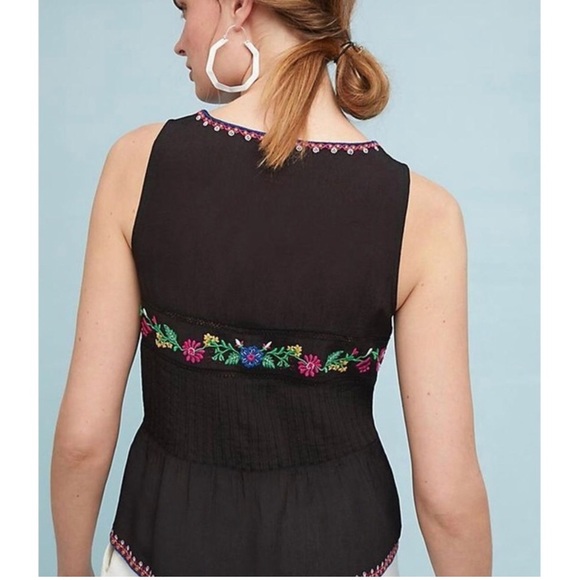 Maeve Carlotta Embroidered Sleeveless Blouse - Picture 12 of 12